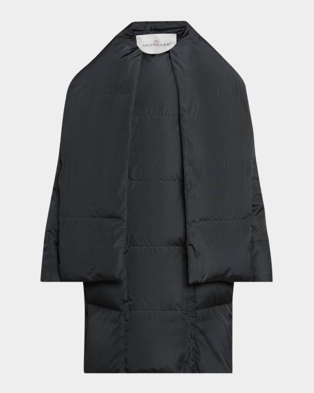 x Qiu Hao Gaoya Long Down Coat with Detachable Scarf